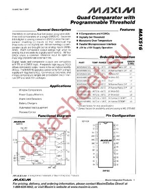 MAX516BCNG+ datasheet  